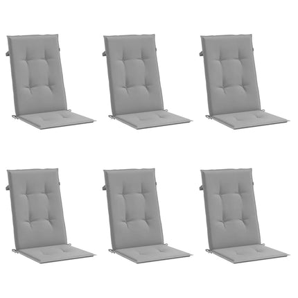 Cuscini per Sedie 6 pz Grigi 120x50x3 cm in Tessuto