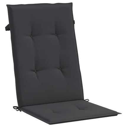 Cuscini per Sedie 6 pz Neri 120x50x3 cm in Tessuto
