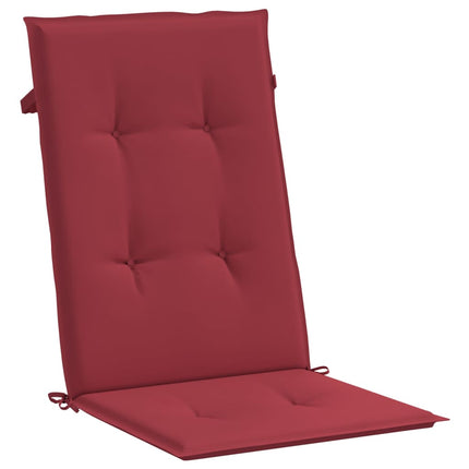 Cuscini per Sedie 4 pz Rosso Vino 120x50x3 cm in Tessuto