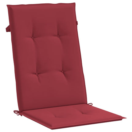 Cuscini per Sedie 6 pz Rosso Vino 120x50x3 cm in Tessuto
