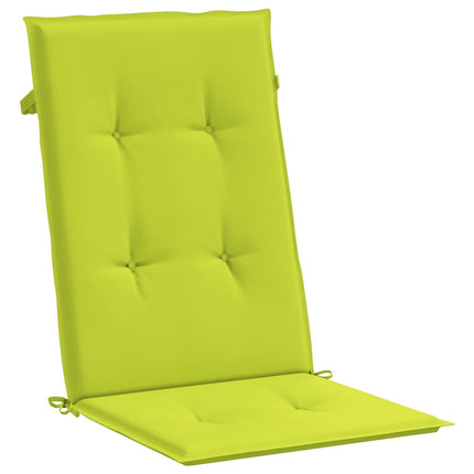 Cuscini per Sedie 6 pz Verde Brillante 120x50x3 cm in Tessuto