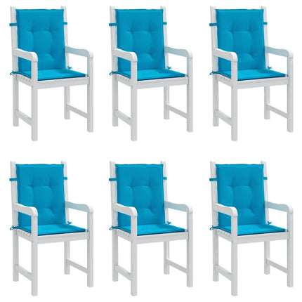 Cuscini per Sedia 6 pz Blu 100x50x3 cm in Tessuto Oxford