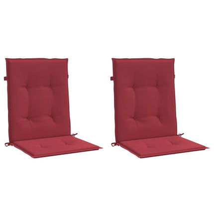 Cuscini per Sedia 2 pz Rosso Vino 100x50x7 cm in Tessuto