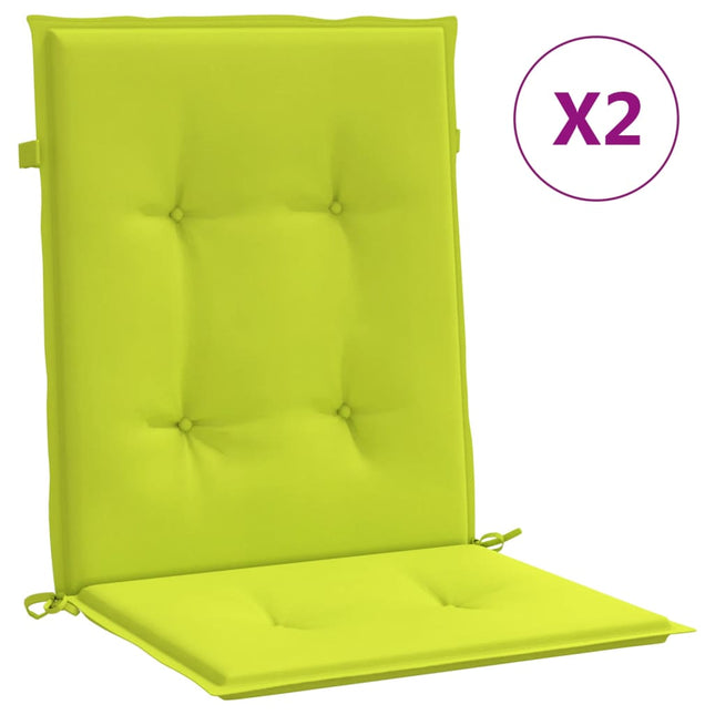 Cuscini per Sedia 2 pz Verde Intenso 100x50x3 cm Tessuto Oxford