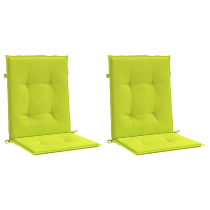 Cuscini per Sedia 2 pz Verde Intenso 100x50x3 cm Tessuto Oxford