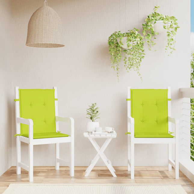 Cuscini per Sedia 2 pz Verde Intenso 100x50x3 cm Tessuto Oxford