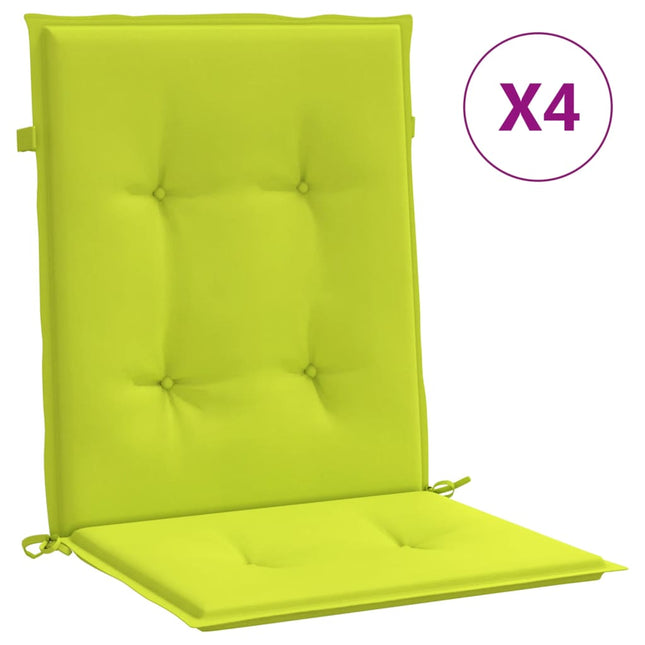 Cuscini per Sedia 4 pz Verde Intenso 100x50x3 cm Tessuto Oxford