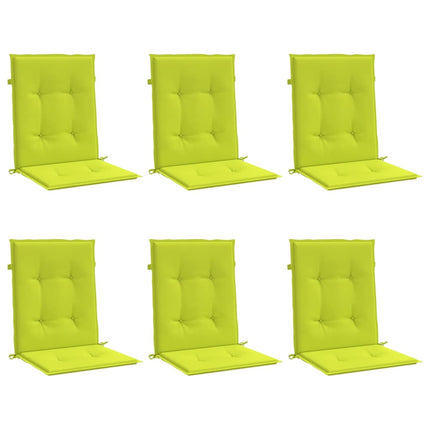 Cuscini per Sedia 6 pz Verde Intenso 100x50x3 cm Tessuto Oxford