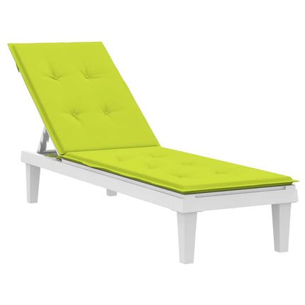 Cuscino per Sdraio Verde Brillante (75+105)x50x4 cm