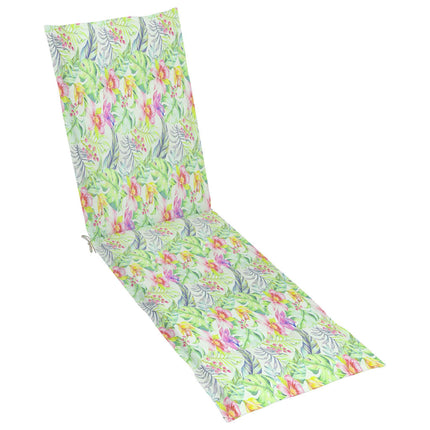 Cuscino per Sdraio Motivo a Foglie (75+105)x50x4 cm