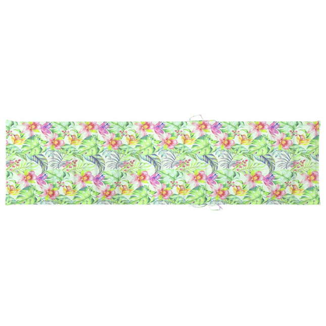 Cuscino per Lettino Motivo a Foglie 200x50x3 cm Tessuto Oxford