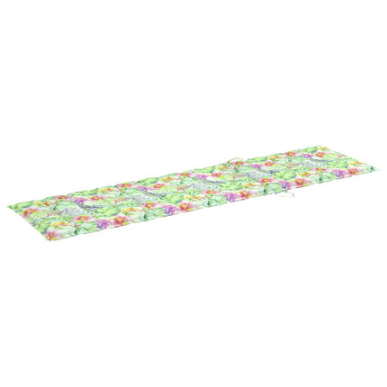 Cuscino per Lettino Motivo a Foglie 200x50x3 cm Tessuto Oxford