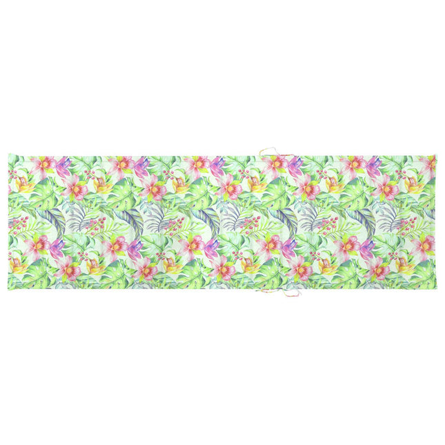 Cuscino per Lettino a Foglie 200x60x3 cm in Tessuto Oxford