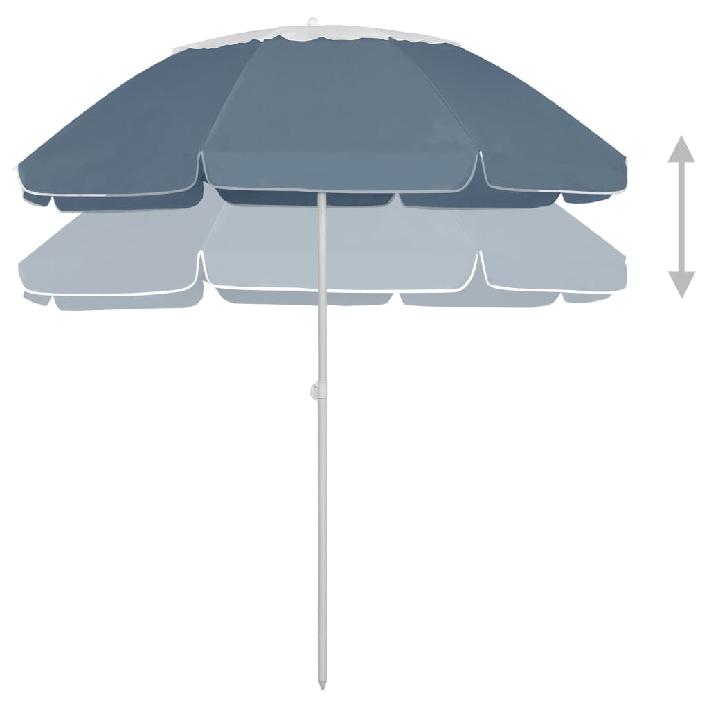 Ombrellone da Spiaggia Blu 300 cm