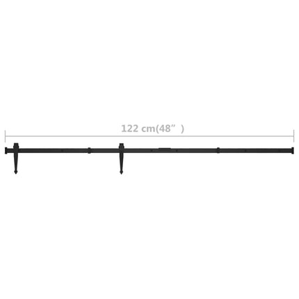 Kit Mini Anta Scorrevole Armadio in Acciaio al Carbonio 122 cm
