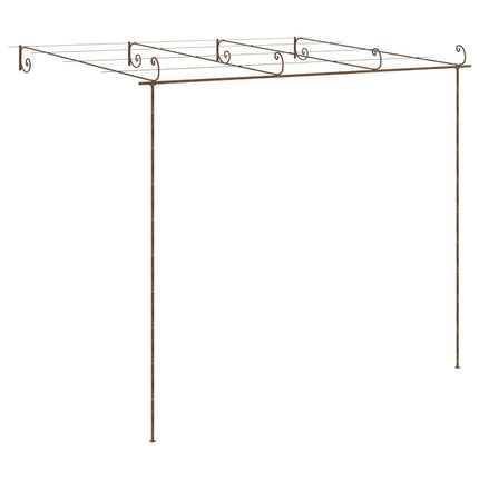 Pergolato da Giardino Marrone Anticato 4x3x2,5 m in Ferro