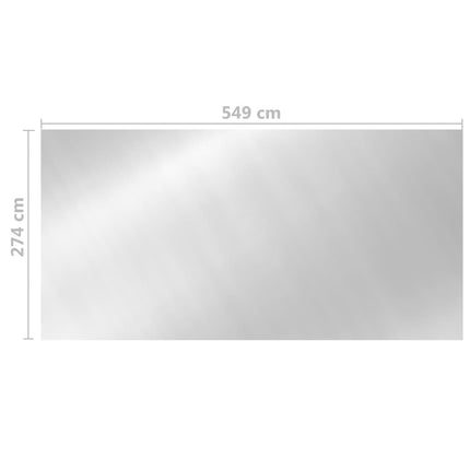 Copertura per Piscina Argento 549x274 cm PE