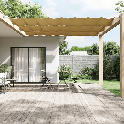 Paravento Verticale Beige 100x360 cm in Tessuto Oxford