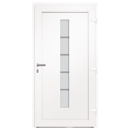 Porta d'Ingresso in Alluminio e PVC Antracite 110x210 cm