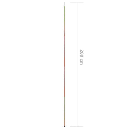 Asta per Parasole a Vela 200 cm Acciaio Zincato