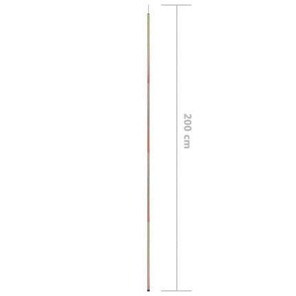 Aste per Parasole a Vela 2 pz 200 cm in Acciaio Zincato