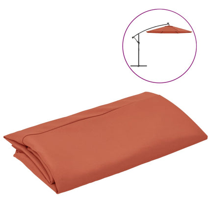 Telo di Ricambio per Ombrellone Grigio Terracotta 350 cm