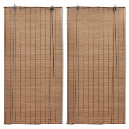 Tende a Rullo in BambÃƒÂ¹ 2pz 100x160 cm Marroni
