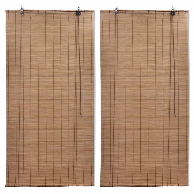 Tende a Rullo in BambÃƒÂ¹ 2pz 100x160 cm Marroni