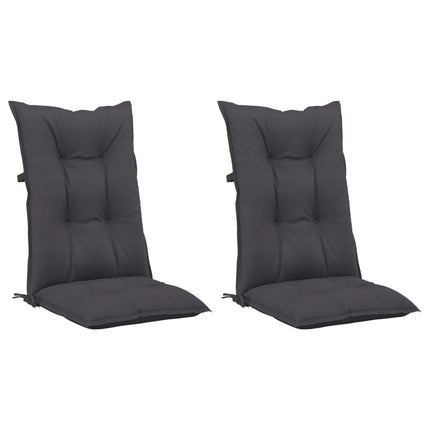 Cuscini per Sedie 2 pz Antracite 120x50x7 cm in Tessuto
