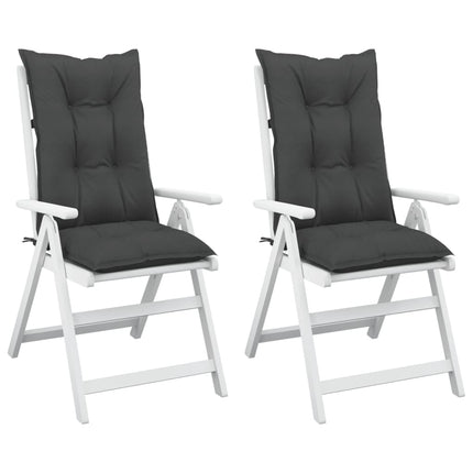 Cuscini per Sedie 2 pz Antracite 120x50x7 cm in Tessuto