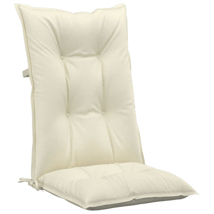 Cuscini per Sedie 2 pz Crema 120x50x7 cm in Tessuto