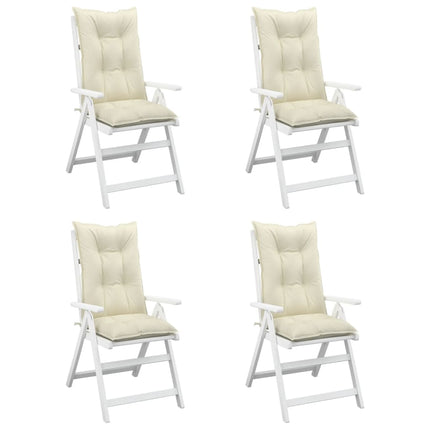 Cuscini per Sedie 4 pz Crema 120x50x7 cm in Tessuto