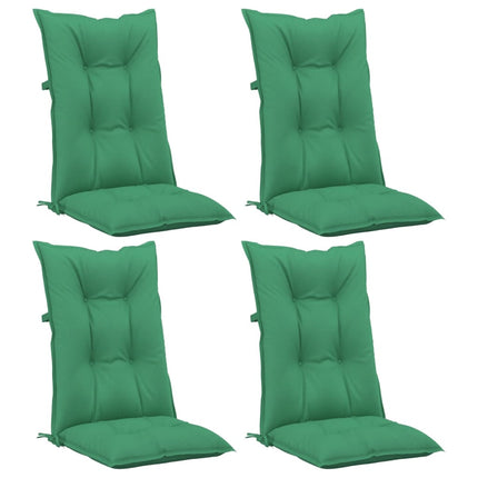 Cuscini per Sedie 4 pz Verde 120x50x7 cm in Tessuto