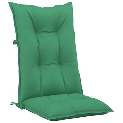 Cuscini per Sedie 4 pz Verde 120x50x7 cm in Tessuto