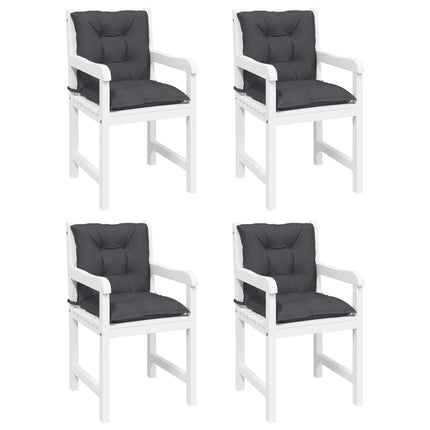 Cuscini per Sedia da Giardino 4 pz Antracite 100x50x7cm Tessuto