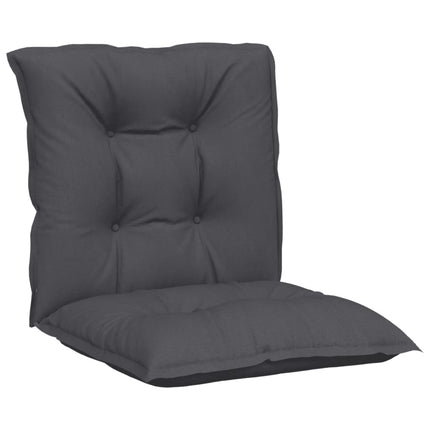 Cuscini per Sedia da Giardino 4 pz Antracite 100x50x7cm Tessuto