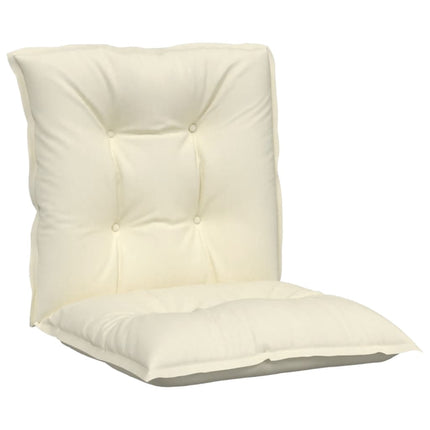 Cuscini per Sedia da Giardino 4 pz Crema 100x50x7 cm Tessuto