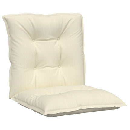 Cuscini per Sedia da Giardino 6 pz Crema 100x50x7 cm in Tessuto