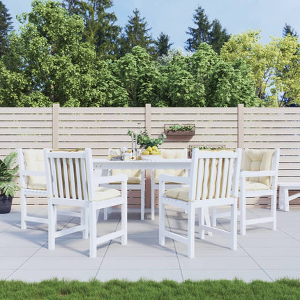 Cuscini per Sedia da Giardino 6 pz Crema 100x50x7 cm in Tessuto