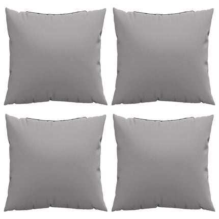 Cuscini Decorativi 4 pz Grigi 50x50 cm in Tessuto