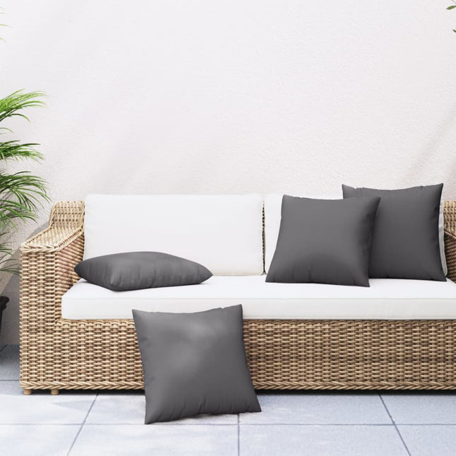 Cuscini Decorativi 4 pz Antracite 60x60 cm in Tessuto