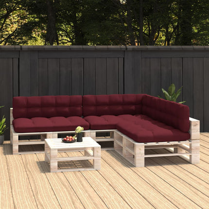 Cuscini per Divano Pallet 7 pz Rosso Vino