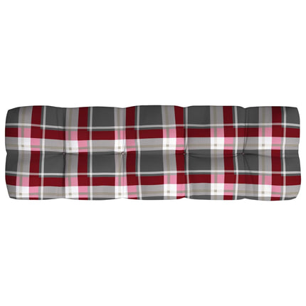 Cuscini per Divano Pallet 7 pz Rosso Motivo a Quadri