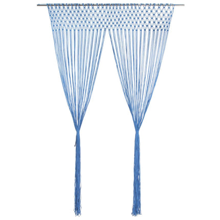 Tenda MacramÃ¨ Blu 140x240 cm in Cotone
