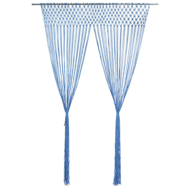 Tenda MacramÃ¨ Blu 140x240 cm in Cotone