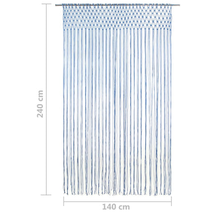 Tenda MacramÃ¨ Blu 140x240 cm in Cotone