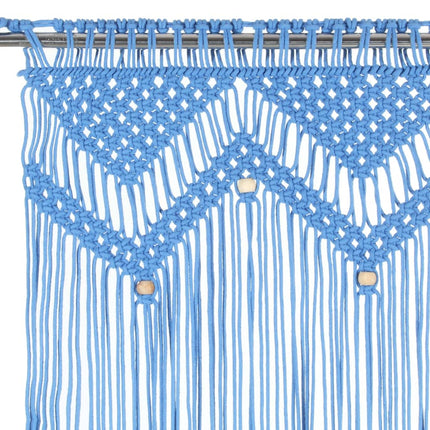 Tenda MacramÃ¨ Blu 140x240 cm in Cotone