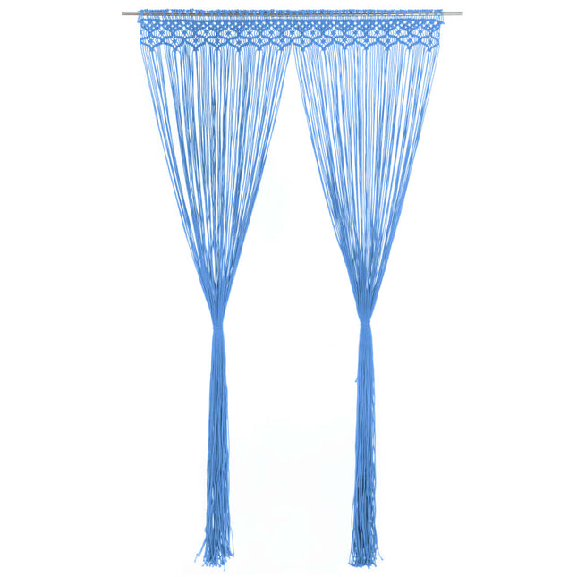 Tenda MacramÃ¨ Blu 140x240 cm in Cotone