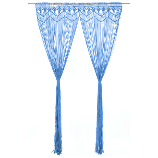 Tenda Macramè Blu 140x240 cm in Cotone