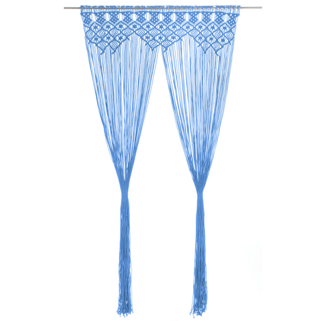 Tenda MacramÃ¨ Blu 140x240 cm in Cotone